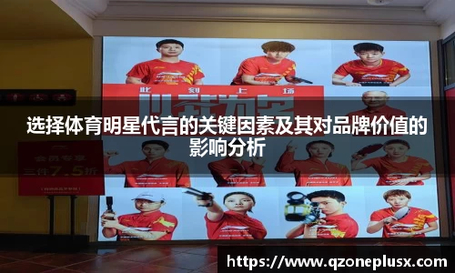 选择体育明星代言的关键因素及其对品牌价值的影响分析