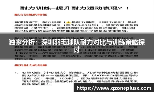 独家分析：深圳羽毛球队耐力对比与训练策略探讨