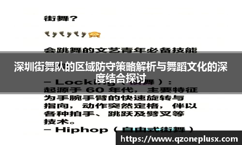 深圳街舞队的区域防守策略解析与舞蹈文化的深度结合探讨